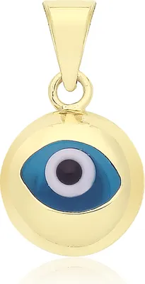 Image de Pendentif Femme Mauvais œil Or 375/1000 - 16mm*9mm; TRS36015