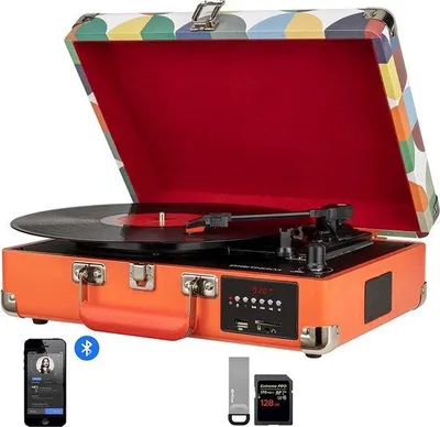 Productafbeelding van DIGITNOW Platenspeler Bluetooth Vinyl/LP met speakers (M46Color/M422)
