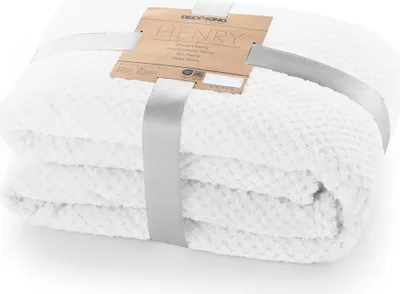 Zdjęcie produktu dla Koc DecoKing HENRY z mikrofibry 170x210 biały