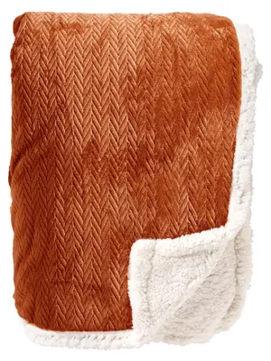 Produktbild von Dutch Decor Wohndecke Sherpa-Fleece Bobby 150x200 cm Orange