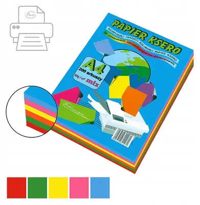 Produktbild von Protos Buntes A4 Papier 80g/m2 200 Blatt