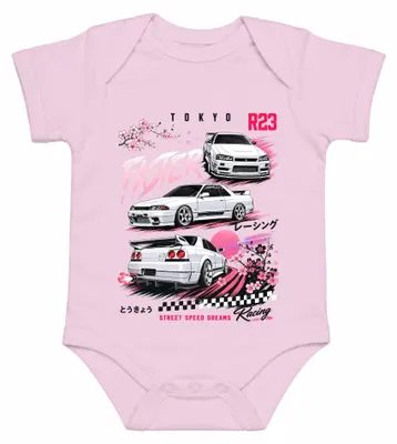 Imagen del producto de Sueños de velocidad en la calle, estilo JDM japonés, Sakura, Tokio, personalización, estética Y2K, deriva, coche, color rosa, talla 3/6