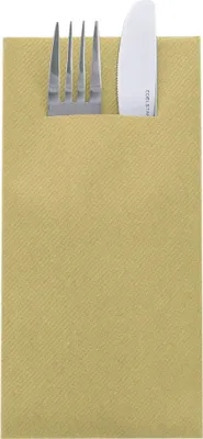 Produktbild von Airlaid Besteckservietten Naturbraun, 40 x 40 cm, 75 Stück - Mank