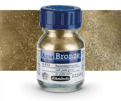 Obrázek produktu pro Metalický prášek Aqua-Bronze Schmincke 20 ml - 15 812 světle zlatá sytá