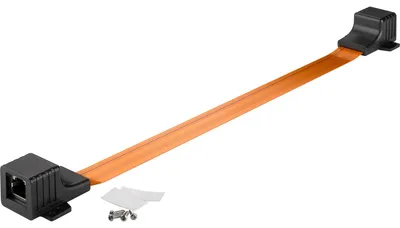 Image de Goobay 71412 RJ45 Traversée de fenêtre Ultra-Slim, 0.3 m - pour la pose de connexions réseau entre les cadres de fenêtres
