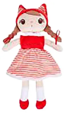 Immagine prodotto di Bambola di stoffa Eurekakids Kirumy Yuki 38 cm, rossa, per bambini, taglia unica