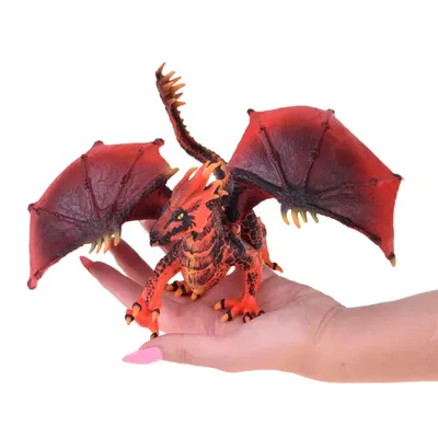 Image de Figurine de dragon rouge avec ailes Jokomisiada