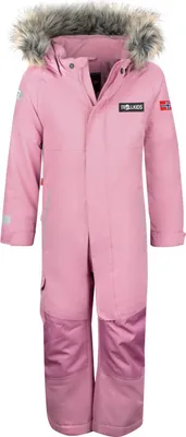 Produktbild von TROLLKIDS Kirkenes Kinder Schneeanzug mit abnehmbarer Kapuze mit Kunstfell pink 98