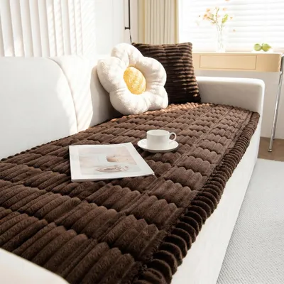 Productafbeelding van Sofaovertrek, corduroy, donkerbruin, 70x120 cm, 1 stuk