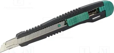 Immagine prodotto di 1 coltello universale da 9 mm. Materiale del manico: Kuntoff 4141000. Utensili da taglio e coltelli