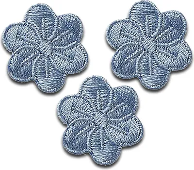 Produktbild von Blumen 3 Stück Blüten Pflanze - Aufnäher, Bügelbild, Aufbügler, Applikationen, Patches, Flicken, Zum Aufbügeln, Größe: 2,2 x 2,2 cm