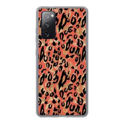 Produktbild von MuchoWow® Handyhülle Schutzhülle Hülle für Samsung Galaxy S20 FE Pantherdruck - Gold - Rosa Silikon Softcase Handy Hülle - Abdeckung