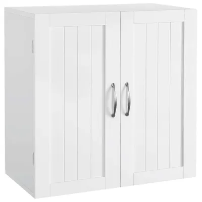 Produktbild von Yaheetech Hängeschrank mit 2 Türen, Badschrank, Küchenschrank, Wandschrank, Medizinschrank, Weiß