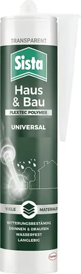 Produktbild von Sista 301895, 280 ml, Silikondichtungsmittel, Für die Nutzung im Innenbereich geeignet, Für die Nutzung im Außenbereich geeignet, Transparent, 1 Stück(e)