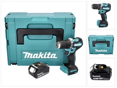 Produktbild von Makita DDF 487 M1J Akku Bohrschrauber 18 V 40 Nm Brushless + 1x Akku 4,0 Ah + Makpac - ohne Ladegerät