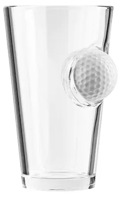 Produktbild von Bierglas für Golffans mit integriertem Mini-Golfball, 450 ml Fassungsvermögen