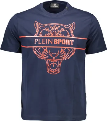 Produktbild von Plein Sport Herren KURZARM-T-SHIRT Blau TIPS112_7E4FEDB_BLU85NAVY : Größe - XL Größe: XL
