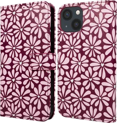 Image de imoshion Design Bibliothèque pour l'Apple iPhone 14 - Bloom Love Blush