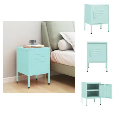 Immagine prodotto di vidaXL Comodino verde menta 35x35x51 cm in acciaio - Comodini