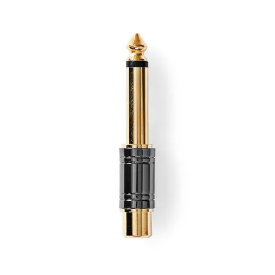 Produktbild von Nedis Mono-Audio-Adapter - 6.35 mm Stecker - Cinch Buchse - Vergoldet - Gerade - Metall - Metall - 1 Stück - Box