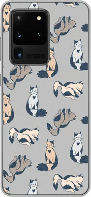 Produktbild von MuchoWow® Handyhülle Schutzhülle Hülle für Telefoonhoesje Samsung Galaxy S20 Ultra Muster - Katze - Herz - Jungen - Mädchen - Kinder - Kind Silikon Softcase Handy Hülle - Karteninhaber