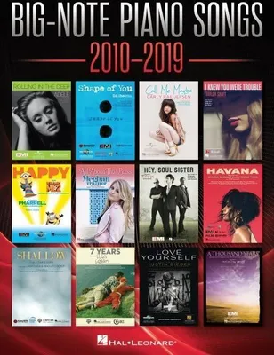 Produktbild von Big-Note Piano Songs 2010-2019 - Easy Piano Songbook with Large Notation and Lyrics