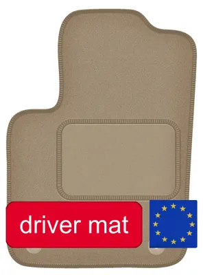 Image de Tapis conducteur, sur mesure pour Fiat 500, antidérapant, beige