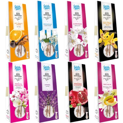 Produktbild von Fresh & More Raumduft Duftvase Zufalls Mix 6er Pack je 35 ml Reed Diffuser