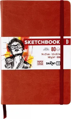 Obrázek produktu pro Darwi Dfy Skicář 80 14 x 21 cm 140 g Terracotta