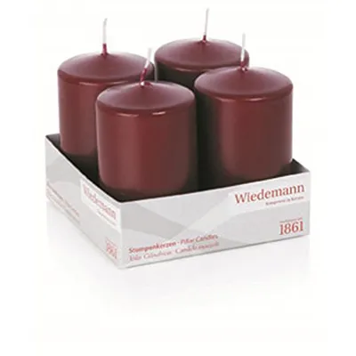 Produktbild von Kerzen Stumpemkerze Kleintray Kerzen Bordeaux 100X60mm 4 Stück