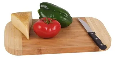 Produktbild von Bambusholz Küchenbrett Schneidebrett 30x20cm Holzbrett Tranchierbrett Hackblock