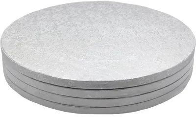 Produktbild von Silberne Kuchenunterlage - Herstellbar - 4 Stücke - 30 cm