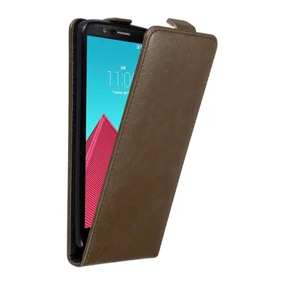Image de Cadorabo Housse pour LG G4 / G4 PLUS Housse de protection en brun Flip Etui Housse de téléphone portable Case Cover