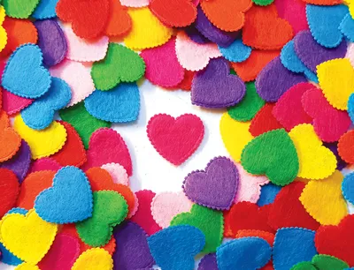 Produktbild von EDUPLAY 370157 Bunte Filz-Herzen ca. 2 x 2 cm, 100-teilig (1 Set)