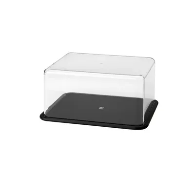 Produktbild von Rig-Tig Käsebox Contain-It, Käseaufbewahrung mit Servierbrett, Acryl, Holzfaser, Black, 23.5 x 19.3 cm, Z00277