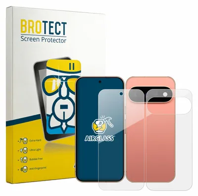 Produktbild von BROTECT Schutzglas für Google Pixel 11 Pro (Display+Rückseite) Schutzfolie Panzer Folie Glas Display Schutz klar