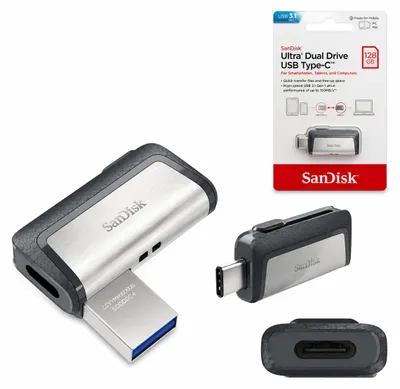 Zdjęcie produktu dla SanDisk pendrive 128GB USB-A / USB-C Ultra Dual Drive 150 MB/s