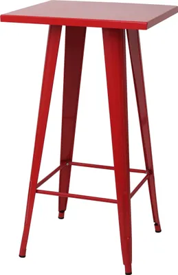 Produktbild von Stehtisch | HxBxT 105x60x60cm | Metall Industriedesign| Rot | Bistrotisch Bartisch
