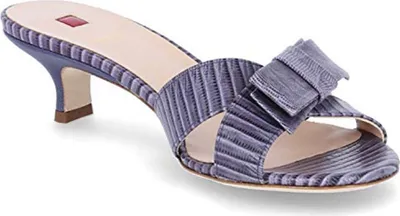 Produktbild von HOGL Damen Flip-Flops aus blauem Leder mit Absätzen 36