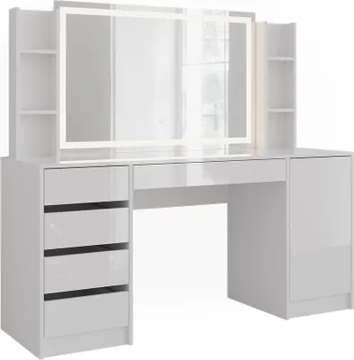 Immagine prodotto di Tavolo da toeletta Vicco Sherry Bianco/bianco lucido 158.2 cm 4 parti, Model 57668