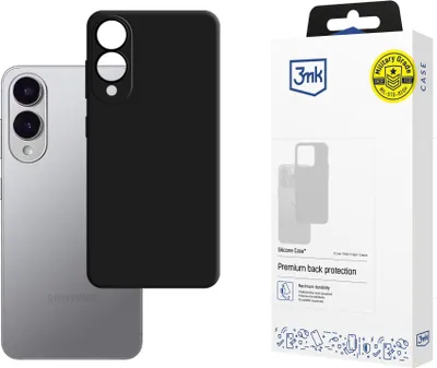 Produktbild von 3mk Schutzhülle Silicone Case Cover für Samsung Galaxy S25 Edge schwarz Backcover