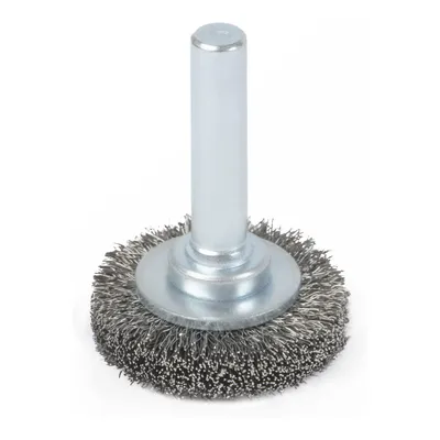 Produktbild von STIER Rundbürste Scheibenbürste, 26 mm, für Bohrmaschine Geradschleifer, 6 mm Schaft, Drahtstärke 0,15 mm, gewellt, Stahl, Scheibenbürste, Drahtrundbürste