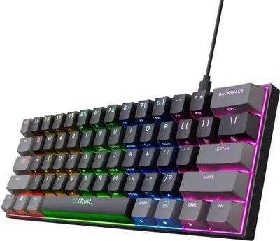 Produktbild von Trust Gaming GXT 867 Acira Spanisches QWERTY Layout Mechanische Tastatur Gamer Spaß Schwarz;