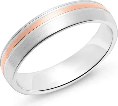 Produktbild von Herrenring von Unique aus Sterlingsilber, rosévergoldet (Größe: 60mm)