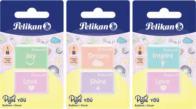 Obrázok produktu pre Pelikan Eraser Pastel You RPA/2/B 2 ks rôznorodé blistre