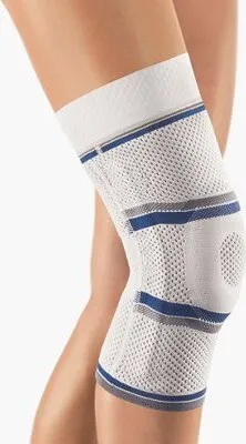 Produktbild von Bort Kniebandage StabiloGen Eco mit Haftband, kurz, silber>>>>Gr. 4+
