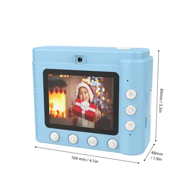 Obrázek produktu pro Okamžitý fotoaparát pro děti, digitální fotoaparát pro děti, digitální videokamera s rozlišením 1080P, duální objektiv, 2,8palcový displej IPS, vestavěná baterie, fotorámeček se 3 rolemi termálního tiskového papíru, řemínek, 32 GB karta TF a čtečka karet