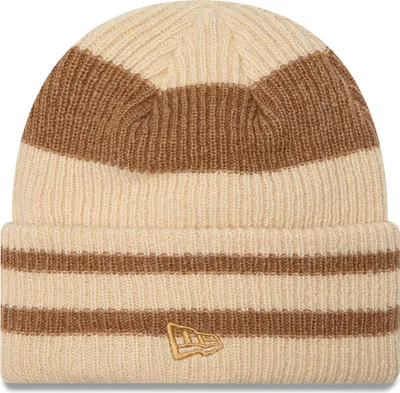 Produktbild von New Era Damen Wintermütze CUFF STIPED beige / khaki