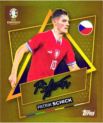 Produktbild von Topps UEFA EURO 2024 Fußball EM Sammelsticker - Gold Signature Sticker - Patrik Schick