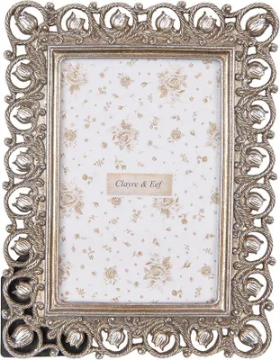 Image de Clayre & Eef Cadre photo 10x15 cm couleur argent Plastique